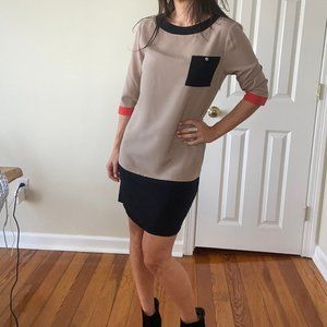 TED Baker Mini Shirt Dress Beige Size 1